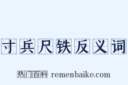 寸兵尺铁反义词是什么意思的图片